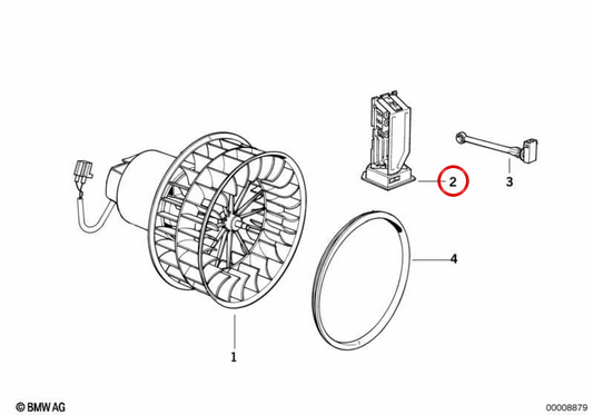OM 64118390241 Heiz-/Klimaanlagengeschwindigkeitsregler für BMW E36. Original BMW.