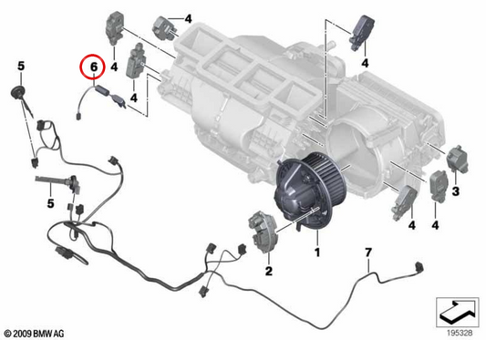 Sensor de evaporador OEM 64119210753 para BMW E89, I12, I15. BMW genuíno.