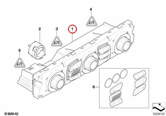 Modulo di controllo del climatizzatore automatico OEM ad alto contenuto di OEM 64119248706 per BMW E60, E61, E63, E64. BMW originale.