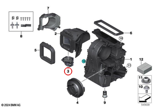 OM 64119297733 341192977333 Mechanism for BMW F40, F52, F44, F45, F46, F48, F49, F39, I01 and Mini F55, F56, F57, F54, F60. Original BMW and Mini.