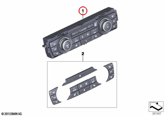 Módulo de control del aire acondicionado automático High OEM 64119312721 para BMW F25, F26. Original BMW.
