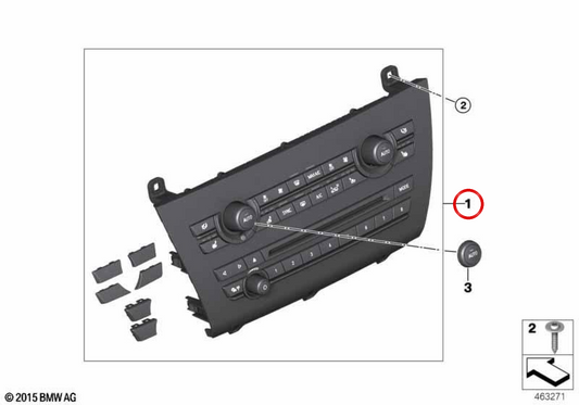 Kit de réparation pour la radio et l'unité de climatisation OEM 6411938812 pour BMW F15, F85, F16, F86. BMW d'origine.