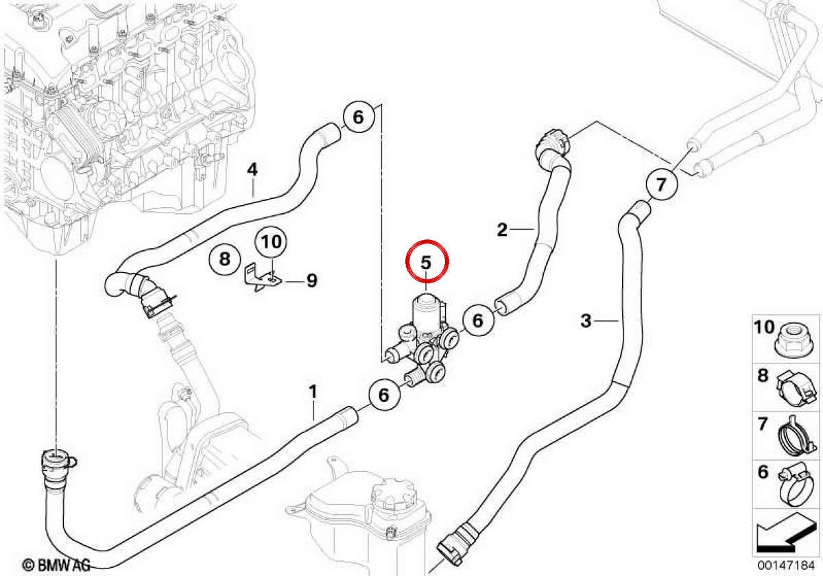 Ventilheizungsschalter OEM 64126951815 für BMW E90, E91, E92, E93. Original BMW.