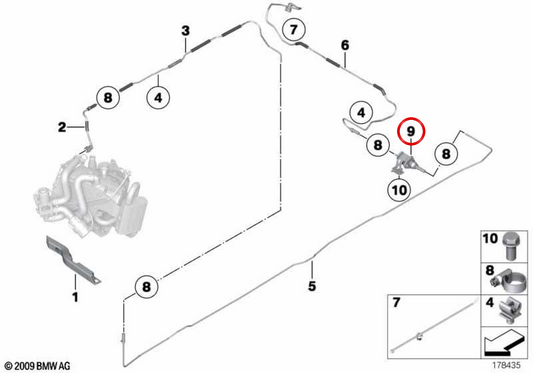 OEM -Kraftstoffpumpe 64129312640 für BMW F01, F02, F04. Original BMW.
