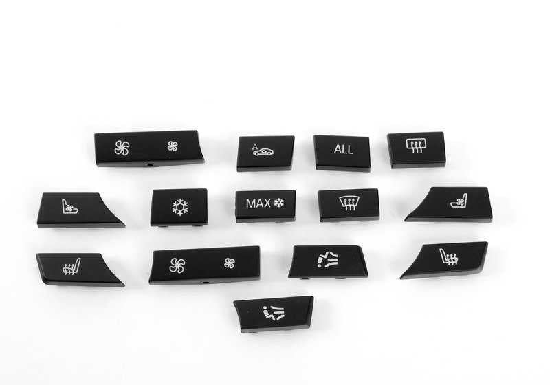 Juego de botones de repuesto OEM 61319313924 para BMW F07, F10, F11, F06, F12, F13, F01, F02, F04. Recambio original BMW.