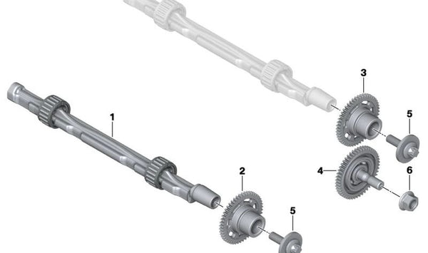 Eje de equilibrado OEM 11278471859 para BMW F70, F74, U06, G60, G61, U11, U10, G45, U25. Compatible con motores B47L. Original BMW.