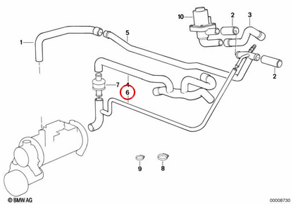 OEM Return Tube 64211392155 per BMW E31. BMW originale.