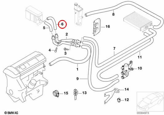 Double Hueger du chauffage auxiliaire OEM 64216902883 pour BMW E46. BMW d'origine.