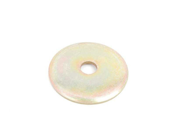 Plato soporte OEM 37121130122 para BMW E34, E24, E32. Pieza original BMW para amortiguador trasero con EDC o nivelación. Ideal para mantenimiento o sustitución en suspensión trasera.