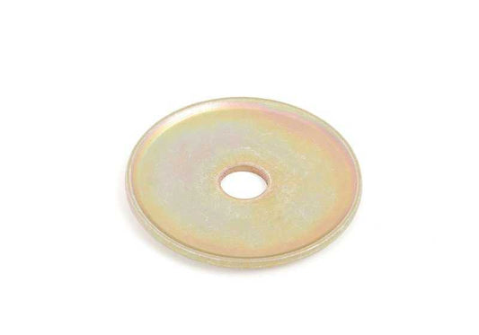 Plato soporte OEM 37121130122 para BMW E34, E24, E32. Pieza original BMW para amortiguador trasero con EDC o nivelación. Ideal para mantenimiento o sustitución en suspensión trasera.