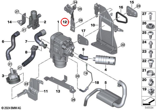 Standheizungsunterstützung OEM 64218844920 für BMW X3 G45, X3 20d xDrive, X3 20d... und mehr. Original BMW.