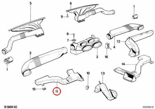CHEF CHAUFFAGE OEM 6421908701 pour BMW E32. BMW d'origine.