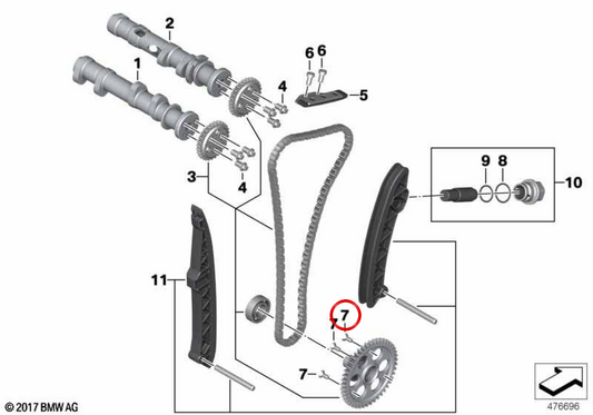 Countersunk screw M5x12-ZNS3 OEM 64226916475 for BMW motorcycles F 750 GS, F 800 GS, F 850 GS, F 900 GS, F 900 R, F 900 XR, R nineT, R 18… and more. Original BMW Motorrad.