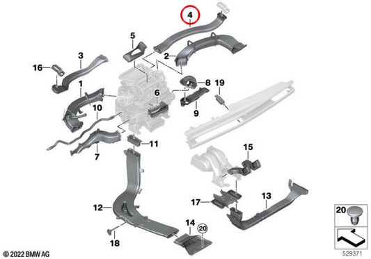 OEM Ventanilla -Linker Cuttanity 6426926410 für BMW G70. Original BMW.