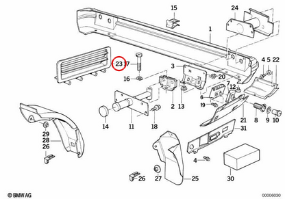 Vanne de ventilation OEM 64228368570 pour BMW E36, E34, E38, E31. BMW d'origine.