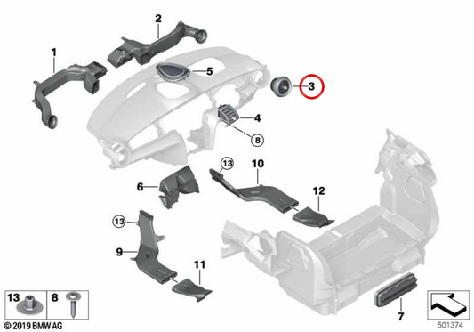 Heckblende Außenendrohr OFF WHITE OEM 64229289559 für MINI F55, F56, F57 Cabrio… und mehr. Original MINI.