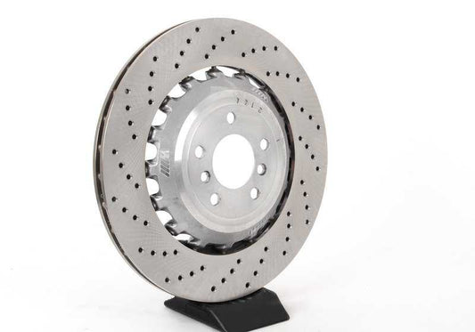 Disco de freno ventilado y perforado izquierdo OEM 34212284103 para BMW F10, F06, F12, F13. Original BMW.