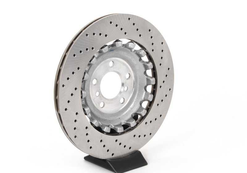 Disco freno sinistro ventilato e perforato 34212284103 per BMW F10, F06, F12, F13. BMW originale.