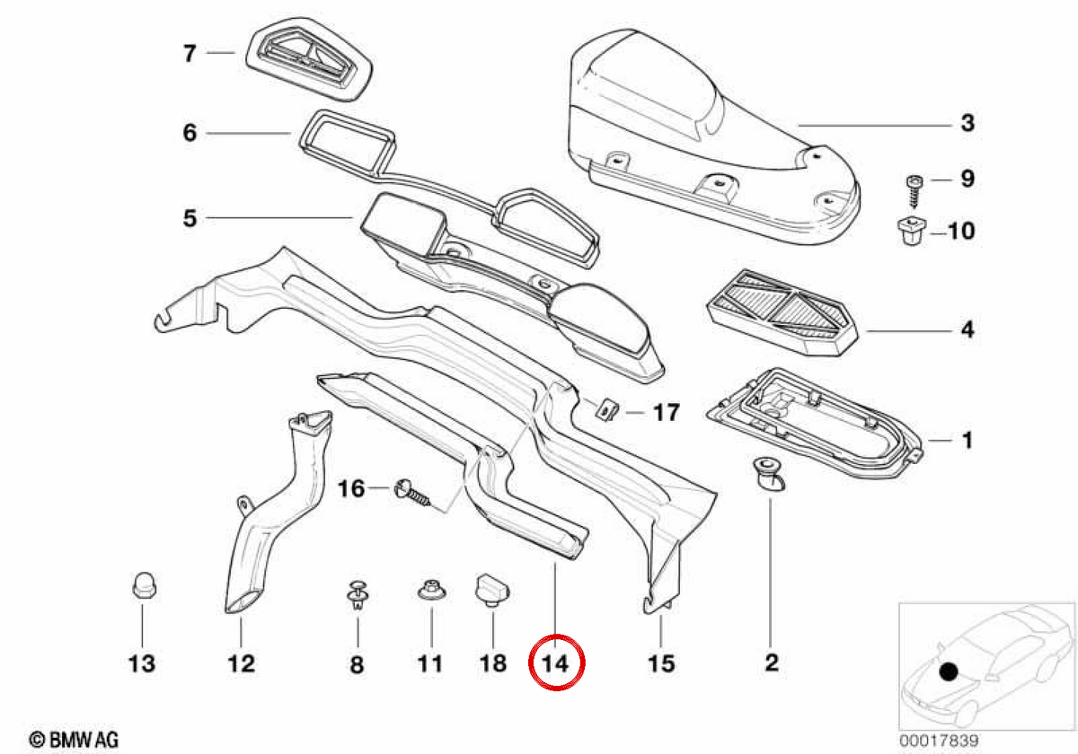 Isolatore acustico OEM 64318380140 per BMW E38. BMW originale.