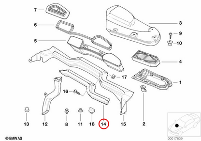 Isolatore acustico OEM 64318380140 per BMW E38. BMW originale.
