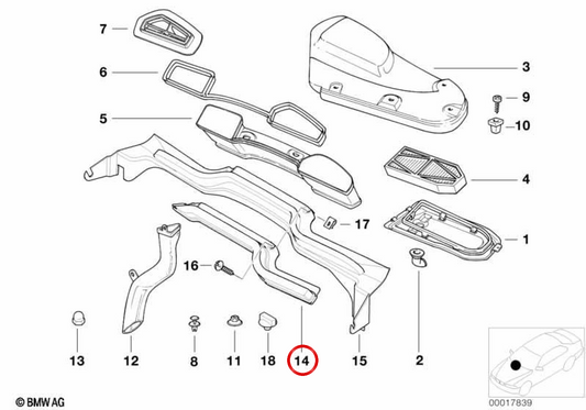 OEM akustischer Isolator 64318380140 für BMW E38. Original BMW.