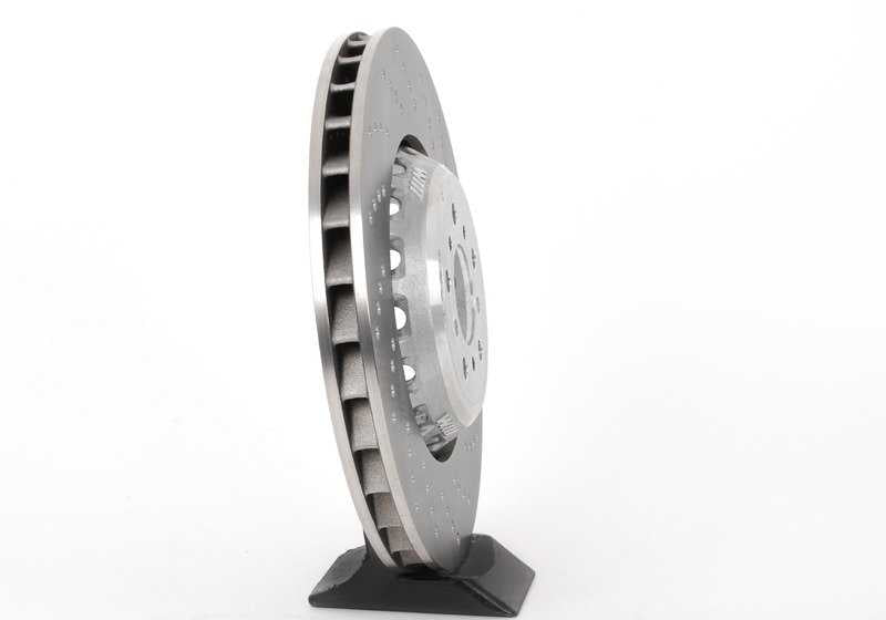 Disco de freno ventilado perforado derecho para BMW F10, F06, F12, F13 (OEM 34112284102). Original BMW