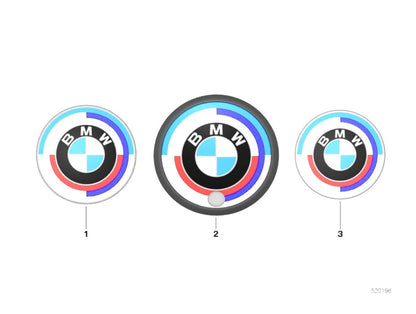 Emblema 50 Años M para BMW G87 Serie 2, G80, G81 Serie 3, G82, G83 Serie 4 (OEM 51117886545). Original BMW