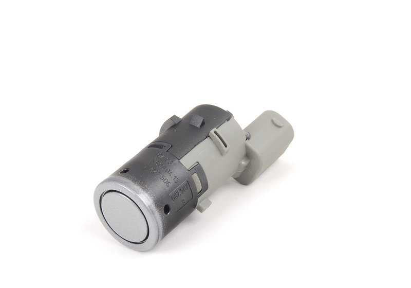 Sensor de aparcamiento (PDC) plateado/gris OEM 66206989112 para BMW E39, E60, E61, E83. Original BMW.