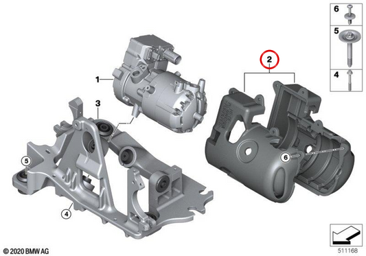 OEM 64505A3C71 Akustikisolierung für BMW G08. Original BMW.