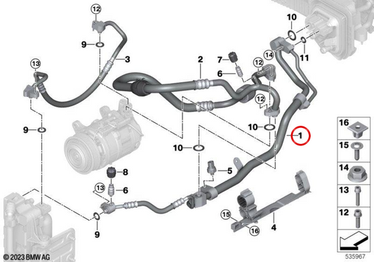 ** Doppio uscita di scarico OEM 64505A7E301 per BMW G68. BMW originale.