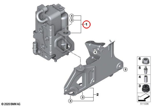 Condenseur de climatisation avec séchoir OEM 64507950339 pour BMW G08. BMW d'origine.