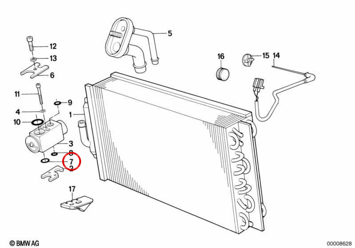 Dichtring für BMW E21, E30, E36, E46, E28, E34, E39, F10, F01N, F02, E24, E23, E32, E38, E65, E66, F04, G12, E31, E83, E53 (OEM 64508390603). Original BMW