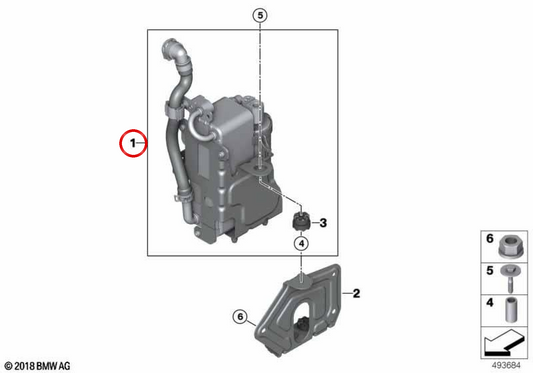 OEM air conditioning condenser 64535A245D9 for BMW G05, G06, G07. Original BMW.