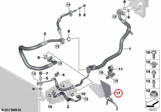 Isolement OEM 64538094410 pour BMW F90, F91, F92, F93. BMW d'origine.