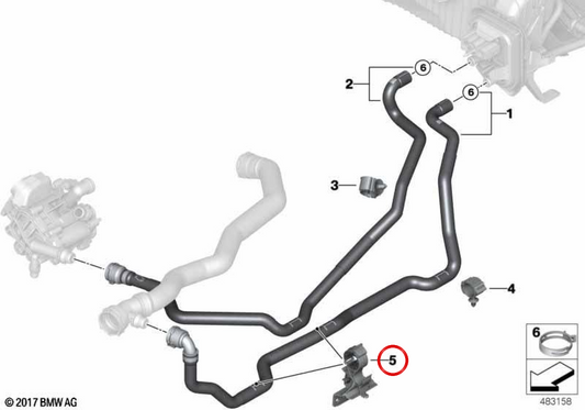 Supporto OEM combinato 64539168047 per BMW G01, G08, F97, G02, F98, G05, G18, F95, G06, F96, G07, G09. BMW originale.
