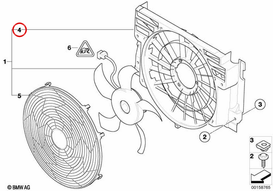 Support du compresseur de climatisation OEM 64546906985 pour BMW E53. BMW d'origine.