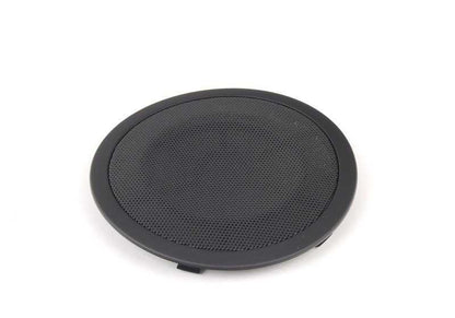 Rejilla altavoz medio izquierda OEM 51416975349 para BMW E81, E82, E87, E88. Pieza original BMW, color negro, encaja en puerta delantera. Ideal para reemplazo o restauración.
