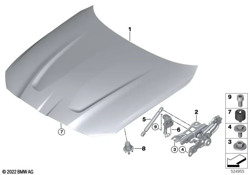 Carbon Front Hood for BMW G80, G82 (OEM 51917885063). Original BMW.