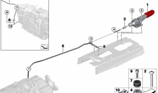 Tubo guía goma Ø35mm OEM 61139253889 para BMW Serie 1 E81/E87, Serie 3 E90/E91/E92/E93, Serie 5 E60/E61, X1 E84, X3 E83, X5 E70, X6 E71, Z4 E89. Original BMW.