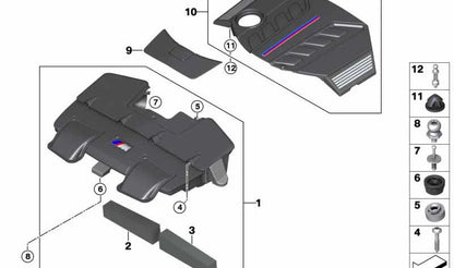 Inserto para BMW X5 E70, X6 E71 (OEM 13717589647). Original BMW