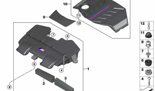 Silenciador de admisión OEM 13717594441 para BMW X5 E70 y X6 E71. Original BMW.