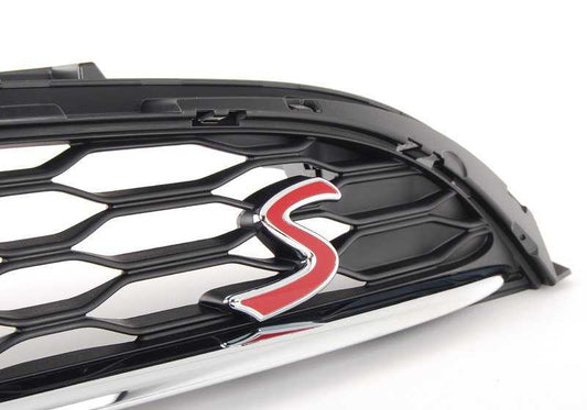 Rejilla decorativa del capó OEM 51137335528 para MINI F55, F56, F57 (Cooper S). Pieza original MINI.