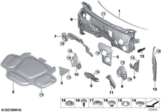 Akustische Isolierung für BMW X5 F95, G05, G18, X6 F96, G06, X7 G07 (OEM 51487214633). Original BMW