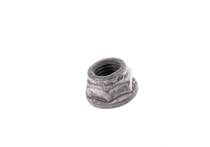 Tuerca de sujeción OEM 33321140569 para BMW E38 {725tds, 728i} con distintos motores y transmisiones. Compatible con versiones automáticas y manuales. Original BMW.