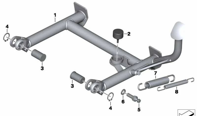 Tope limitador OEM 46718543361 para motos BMW C evolution (K17) 2014-2020. Original BMW Motorrad.