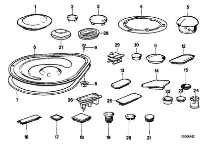 Tapon De Cierre Goma D=15Mm Para Bmw Muchos Modelos . Original Recambios