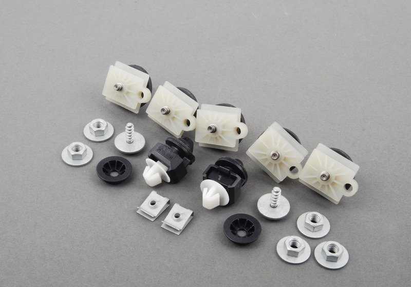 OEM clips and fixations set 51130439097 for BMW E70, E71. Original BMW.
