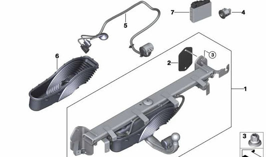 Folding electric towing OEM 71606875627 for BMW G32. Original BMW.