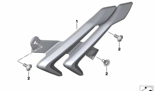 Moldura marco interior derecha OEM 46638388421 para motos BMW S 1000 RR (K67), M 1000 RR (K66). Original BMW Motorrad.