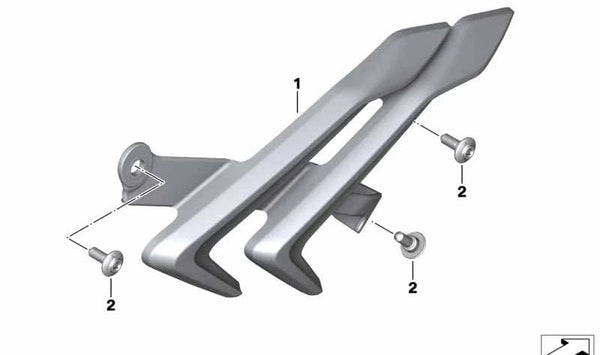 Moldura marco interior derecha OEM 46638388421 para motos BMW S 1000 RR (K67), M 1000 RR (K66). Original BMW Motorrad.